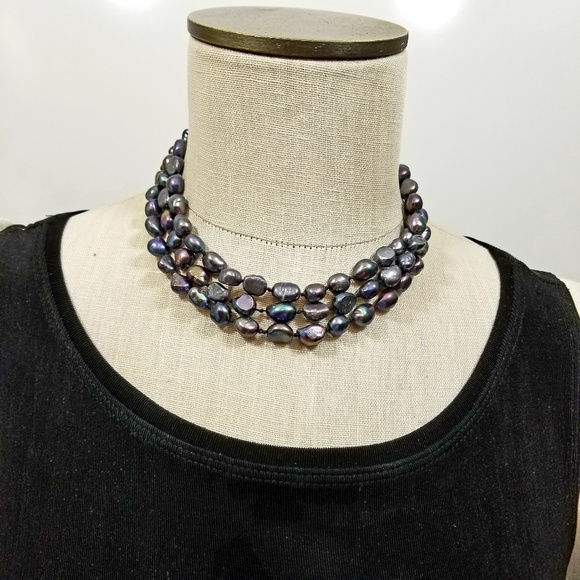 48 Inch Long 8-10mm Freshwater Pearl Rope Necklace - Picture 3 of 6